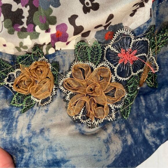 Ladies Simply Couture‎ Brand Button Down Floral Blouse Size Large - Picture 8 of 13